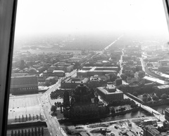 Németország, Berlin, Kelet-Berlin, kilátás a TV toronyból a Múzeum-sziget felé, előtérben a Berlini dóm., 1970, Nagy Gyula, múzeum, NDK, székesegyház, neoklasszicizmus, Karl Friedrich Schinkel-terv, Julius Carl Raschdorff-terv, Fortepan #59999