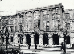 Magyarország, Budapest V., Széchenyi István (Ferenc József) tér, Lloyd palota., 1945, Fortepan, háborús kár, palota, klasszicizmus, Hild József-terv, Budapest, Fortepan #60143