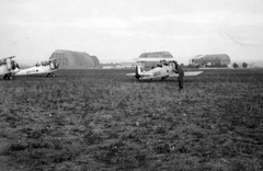 Olaszország, Grottaglie, repülőtér, az olasz légierő Breda Ba.25 típusú iskolarepülőgépei., 1940, Nagy Gyula, repülőgép, olasz gyártmány, Breda-márka, Breda Ba.25, biplán, Fortepan #60190