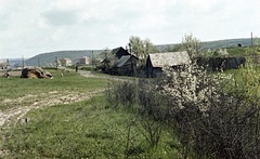 Szlovákia, Poltár, a város látképe dél felől., 1961, Zsanda Zsolt, Vajszada Károly, Csehszlovákia, színes, tavasz, rügyfakadás, Fortepan #60275