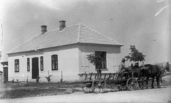 Magyarország, Zákányfalu, Szabadság utca 15., 1930, Zsohár Zsuzsa, ló, szekér, ház, Fortepan #60330