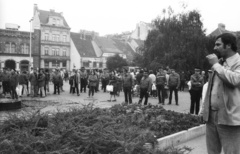 Magyarország, Budapest I., Batthyány tér, március 15-i megemlékezés., 1989, Philipp Tibor, rendőr, Budapest, rendszerváltás, Fortepan #60473