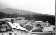 Slovakia, High Tatras, Štrbské pleso, vasútállomás., 1971, Gárdos György, Czechoslovakia, woods, bus, Czechoslovak brand, Skoda-brand, train station, Tatra Mountains, Eugen Kramár-design, Ján Šprlák-Uličný-design, Fortepan #60557