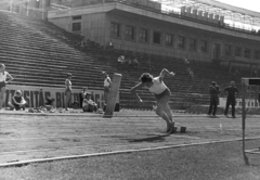 Magyarország, Népstadion, Budapest XIV., 1962, Lencse Zoltán, stadion, atlétika, futóverseny, rajtgép, Budapest, Fortepan #60847