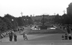 Oroszország, Moszkva, Puskin tér, Puskin szobor., 1962, Lencse Zoltán, Szovjetunió, Alexander Puskin-ábrázolás, Fortepan #60889