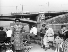 Hungary, Budapest, hajókirándulás a Dunán, szemben a Margit híd., 1965, Lencse Zoltán, bus, Hungarian brand, Ikarus-brand, Fortepan #60964