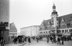 Germany, Leipzig, Markt, jobbra a Régi Városháza., 1971, Lencse Zoltán, GDR, public building, renaissance, Hieronymus Lotter-design, Fortepan #61119