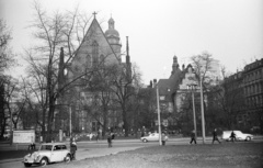 Germany, Leipzig, Dittrichring, szemben a Tamás-templom., 1971, Lencse Zoltán, GDR, automobile, Fortepan #61124