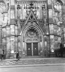 Germany, Leipzig, a Tamás-templom főbejárata., 1971, Lencse Zoltán, church, GDR, Fortepan #61126