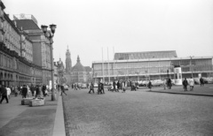 Germany, Dresden, Altmarkt a Wilsdruffer Strasse (Ernst-Thälmann-Strasse) és a Kulturpalast felé nézve., 1971, Lencse Zoltán, GDR, Fortepan #61146