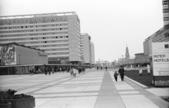 Germany, Dresden, Prager Strasse a Wiener Platz (ekkor névtelen, később Leninplatz) felől nézve., 1971, Lencse Zoltán, GDR, german text, mosaic, Fortepan #61177