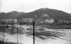 Germany, Bad Schandau, a város látképe, előtérben az Elba., 1971, Lencse Zoltán, GDR, Fortepan #61182