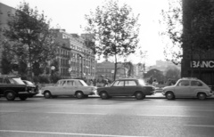 Spanyolország, Madrid, Calle de Serrano, balra a Calle Marqués de Villamagna házsora., 1974, Mészáros Zoltán, utcakép, Fortepan #61444