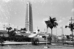 Kuba, Havanna, Plaza de la Revolución, José Martí emlékmű., 1974, Mészáros Zoltán, pálmafa, emlékhely, José Martí-ábrázolás, Fortepan #61499