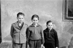 1959, Lipovits Károly, boys, kids, portrait, three people, Fortepan #61715