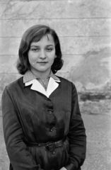 1959, Lipovits Károly, portrait, school uniform, girl, Fortepan #61859