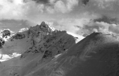 Poland,Tatry Wysokie, Świnica a Kasprowy csúcs felől nézve., 1969, A R, snow, clouds, Tatra Mountains, Fortepan #62037