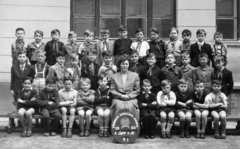 Hungary, Budapest II., Lajos utca 34., Általános iskola., 1956, A R, Budapest, class photo, Fortepan #62214