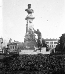 Románia, Brăila, Piata Traian, Traianus emlékmű., 1914, Veszprém Megyei Levéltár/Klauszer, mellszobor, Traianus-ábrázolás, Fortepan #62761