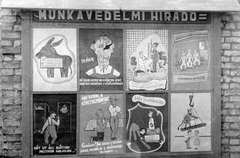 1958, Fortepan, plakát, humor, propaganda, faliújság, karikatúra, Fortepan #6281