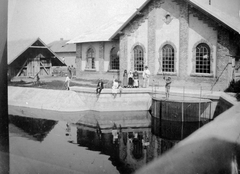 Slovakia, Kolárovo, szivattyútelep a Kis-Duna csatornájánál., 1920, Fortepan, Czechoslovakia, fishing, Fortepan #6392