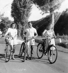 1942, Fortepan, bicycle, tableau, women, alley, man, backpack, Fortepan #6453