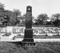 Magyarország, Budapest VIII., Fiumei úti Nemzeti Sírkert (Kerepesi temető), szovjet katonai parcella., 1966, Magyar Rendőr, Budapest, Fortepan #65434