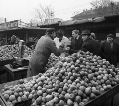 Magyarország, Budapest XIII., Lehel (Élmunkás) téri piac., 1968, Magyar Rendőr, gyümölcs, gyümölcsárus, Budapest, Fortepan #65605