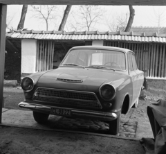 Magyarország, Nagyréde, 1968, Magyar Rendőr, Ford-márka, garázs, Ford Consul, Ford Cortina, rendszám, Fortepan #65627