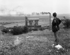 Magyarország, Pilisjászfalu, (ekkor Piliscsaba-Jászfalu néven Piliscsaba része, előtte és ma önálló), a mészüzem a Nagy-Somlyó-hegy felől., 1972, Magyar Rendőr, Fortepan #65946