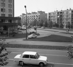 Hungary, Szolnok, Várkonyi István tér a Szántó körút felé nézve., 1975, Magyar Rendőr, Fortepan #66115