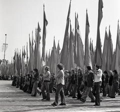 Magyarország, Budapest XIV., Ötvenhatosok tere (Felvonulási tér), május 1-i felvonulás., 1976, Magyar Rendőr, felvonulás, május 1, Budapest, Fortepan #66201