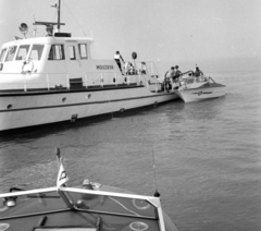 Hungary,Lake Balaton, a Balatoni Vízirendészet Moszkva nevű mentőhajója., 1976, Magyar Rendőr, ship, motorboat, Adony/Moszkva-ship, Fortepan #66232