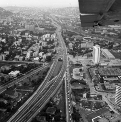 Magyarország, Budapest XI., légifotó az M1-M7 közös szakaszáról és a Budaörsi út környékéről., 1978, Magyar Rendőr, légi felvétel, Budapest, Fortepan #66343