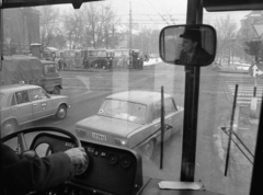 Magyarország, Budapest XIV., Hungária körút - Thököly út kereszteződése., 1980, Magyar Rendőr, taxi, trolibusz, Budapest, Főtaxi, Ikarus-márka, Ikarus 280, Ikarus 280T, rendszám, VAZ 2101, Fortepan #66425