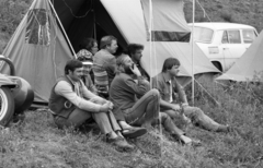 Hungary, Budapest III., Laborc utca., 1982, Magyar Rendőr, tent, motorcycle race, Budapest, Fortepan #66857