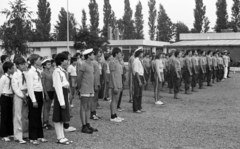 Hungary,Lake Balaton, Zánka, Úttörőváros (később Gyermek és Ifjúsági Centrum)., 1982, Magyar Rendőr, pioneer, uniform, sailor blouse, young guard, Fortepan #66869