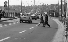 Magyarország, Budapest XIII., Szent István körút a Jászai Mari térnél, háttérben a Margit híd és a Rózsadomb., 1983, Magyar Rendőr, rendszám, Budapest, Fortepan #67038