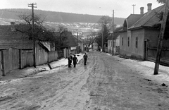 Magyarország, 1955, Magyar Rendőr, tél, sár, Fortepan #67233