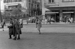 Hungary, Budapest XI., Villányi út és a Himfy utca torkolata a Móricz Zsigmond körtér felől nézve., 1962, Magyar Rendőr, espresso, Budapest, Fortepan #67523