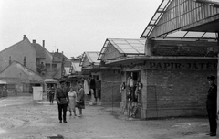 Hungary, Veszprém, Hoffer Ármin sétány (Rákóczi tér, piac)., 1962, Magyar Rendőr, cop, Fortepan #67557