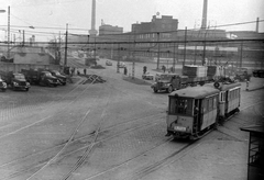 Magyarország, Budapest VIII., Orczy tér, balra a Kőbányai út, szemben a Ganz-MÁVAG., 1963, Magyar Rendőr, útkereszteződés, Tatra-márka, Budapest, Fortepan #67572