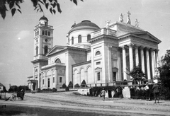 Magyarország, Eger, Főszékesegyház., 1937, Gyöngyi, templom, Bazilika, klasszicizmus, kordé, székesegyház, Hild József-terv, harangtorony, Fortepan #6878