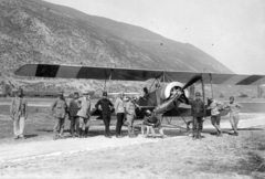 Montenegró, Igalo, az Osztrák-Magyar Monarchia repülőtere., 1915, Punka György, első világháború, német gyártmány, repülőgép, repülőtér, Fokker-márka, Fokker B.I, biplán, Fortepan #69965