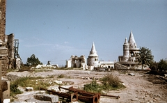 Magyarország, Halászbástya,budai Vár, Budapest I., 1967, Zsanda Zsolt, Vajszada Károly, színes, Schulek Frigyes-terv, Budapest, Fortepan #70018