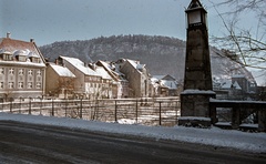 Ausztria, Feldkirch, Ill folyó, Franz Josef Brücke., 1967, Zsanda Zsolt, Vajszada Károly, színes, híd, Fortepan #70033