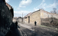 Hungary, Óbuda, Budapest III., Szőlőkert utca a Föld utca felől a Solymári utca felé nézve., 1968, Zsanda Zsolt, Vajszada Károly, colorful, street view, Budapest, Fortepan #70112