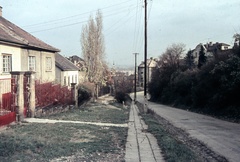 Hungary, Budapest II., Alsó Zöldmáli út a Pusztaszeri út felé nézve., 1968, Zsanda Zsolt, Vajszada Károly, colorful, street view, Budapest, Fortepan #70119