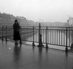 Ausztria, Bécs, Aspernbrücke a Duna-csatorna felett. Balról az Untere Donaustrasse házsora., 1936, Lissák Tivadar, Fortepan #71162