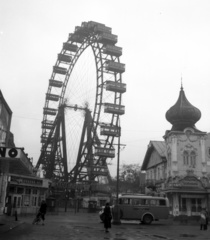 Ausztria, Bécs, Práter., 1936, Lissák Tivadar, autóbusz, óriáskerék, vidámpark, Fortepan #71163